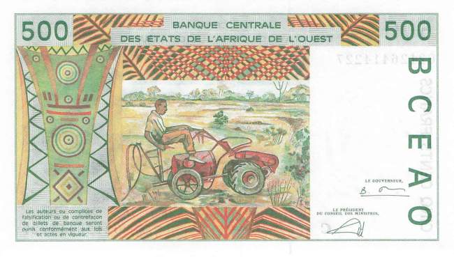 Burkina Faso p310Cm 500 Francs 2002